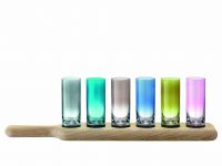 Набор стопок на деревянной подставке Paddle, 40 см, разноцветный, 6 шт., LSA International, арт.:G1049-03-666