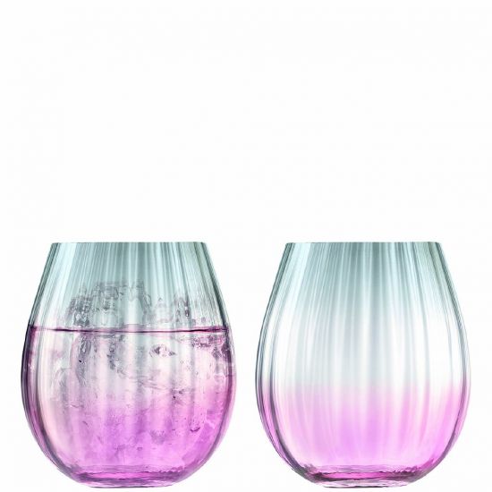 Набор низких стаканов Dusk, 425 мл, розово-серый, 2 шт., LSA International, арт.:G1331-15-152
