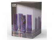 Набор стаканов Aurora, 420 мл, фиолетовый, 4 шт., LSA International, арт.:G1617-15-887
