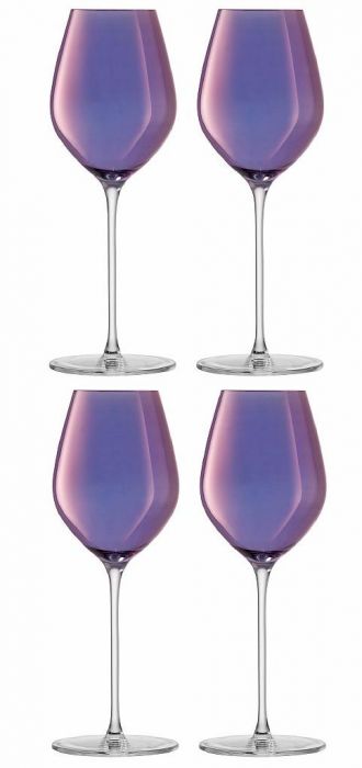 Набор бокалов для шампанского Aurora, 285 мл, фиолетовый, 4 шт., LSA International, арт.:G1620-10-887